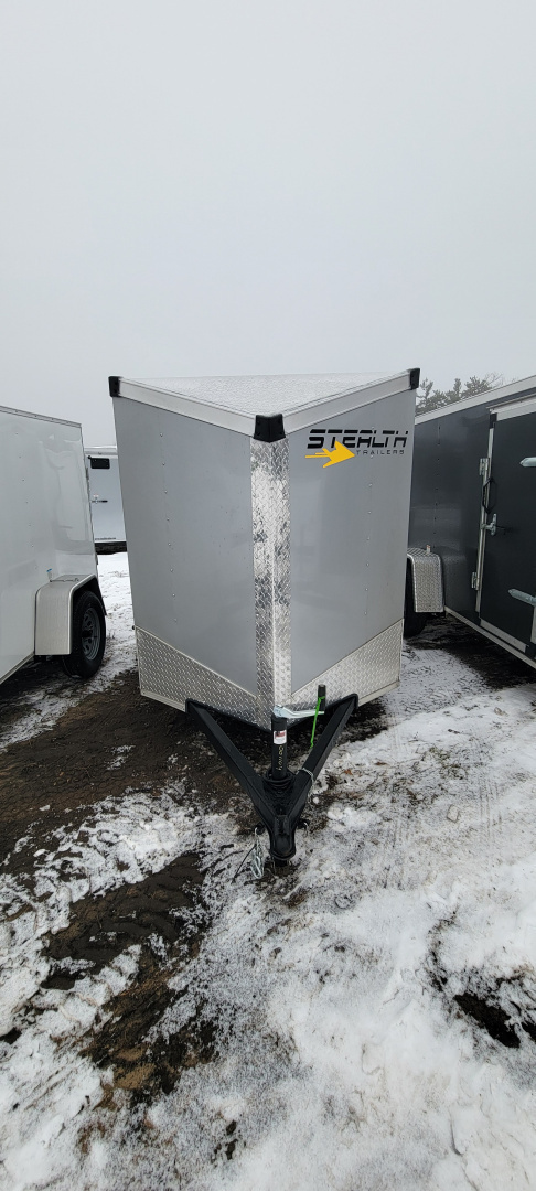 New 2026 Stealth Trailers 5X8 W/RAMP SILVER 3K Cargo / Enclosed Trailer