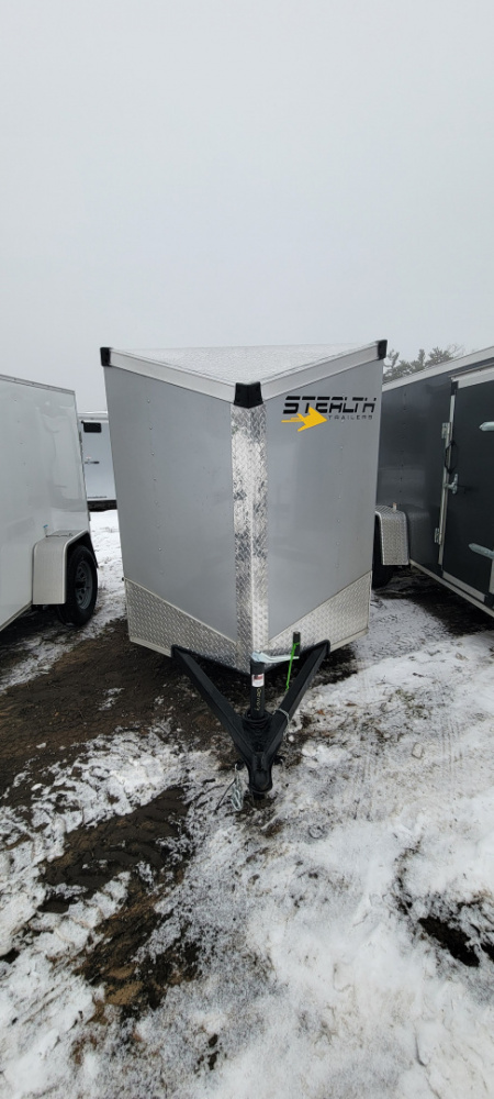 New 2026 Stealth Trailers 5X8 W/RAMP SILVER 3K Cargo / Enclosed Trailer