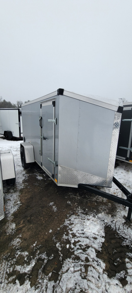 New 2026 Stealth Trailers 5X8 W/RAMP SILVER 3K Cargo / Enclosed Trailer