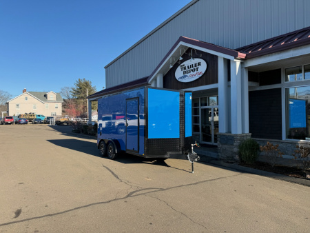 New Pace American 7' x 14' + V-Nose Enclosed Cargo Trailer with Ramp Door 7K