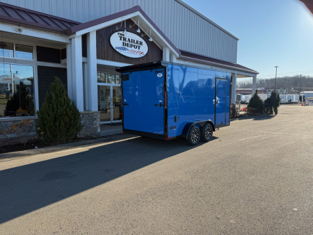 New Pace American 7' x 14' + V-Nose Enclosed Cargo Trailer with Ramp Door 7K