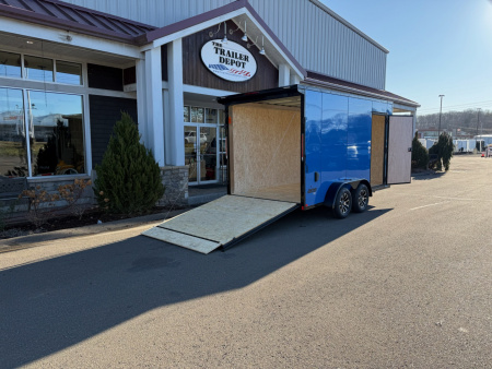 New Pace American 7' x 14' + V-Nose Enclosed Cargo Trailer with Ramp Door 7K