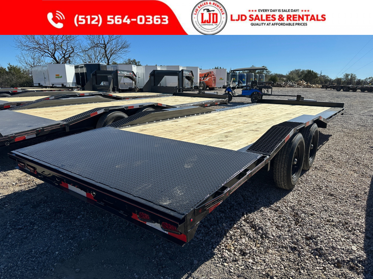 New 2026 Triple R - Drive Over Fender- 102" X 24' - Equipment Trailer