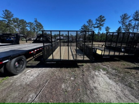 New 2026 Triple Crown Trailers 7x14 2' Mesh Sided Utility Trailer