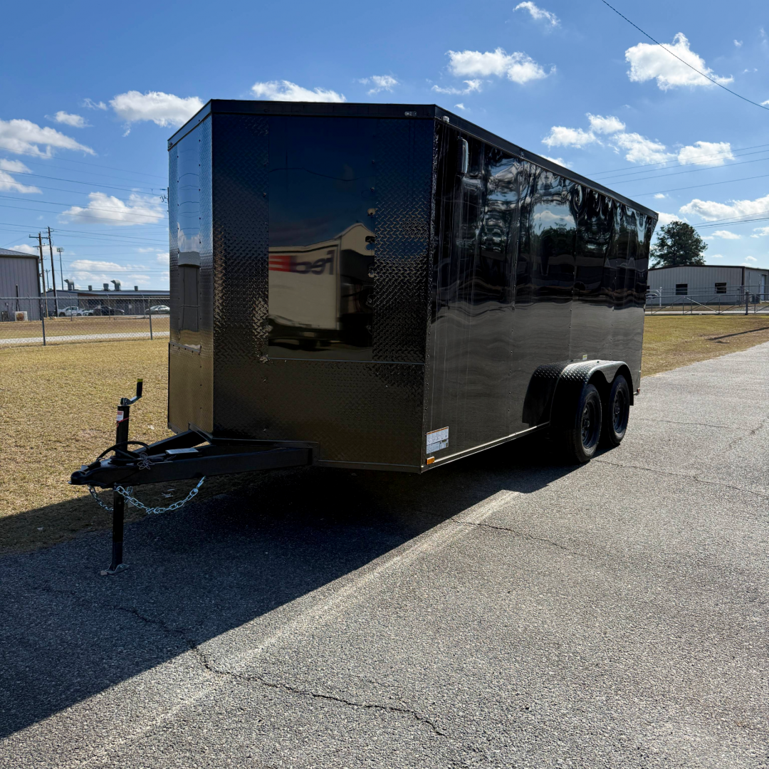 New 7X16 Black Standard Trailer