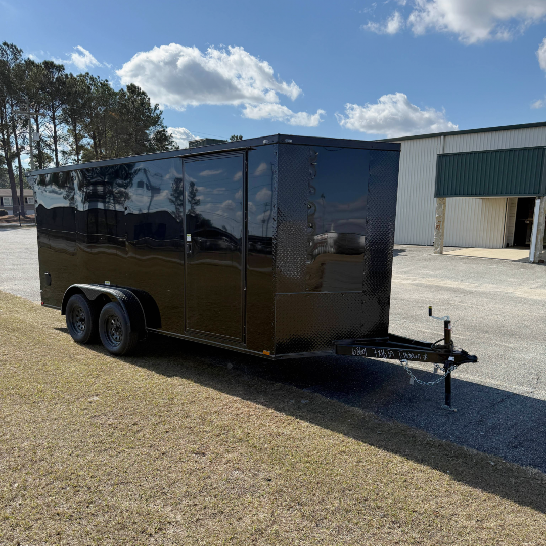 New 7X16 Black Standard Trailer