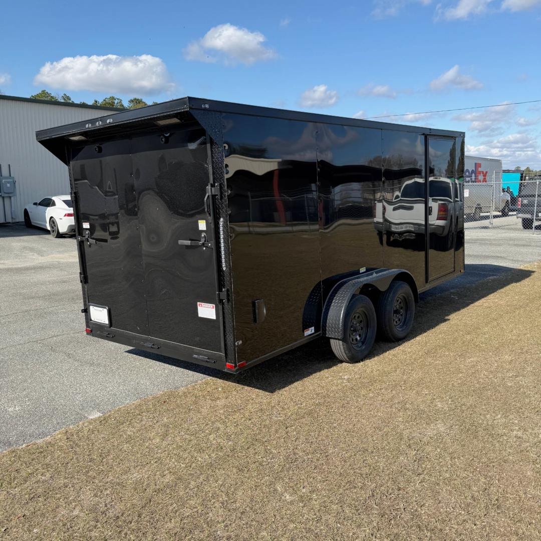 New 7X16 Black Standard Trailer