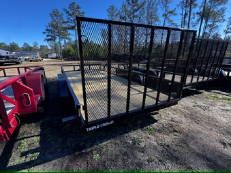New 2026 Triple Crown Trailers 6X16 TA 7K Utility Trailer