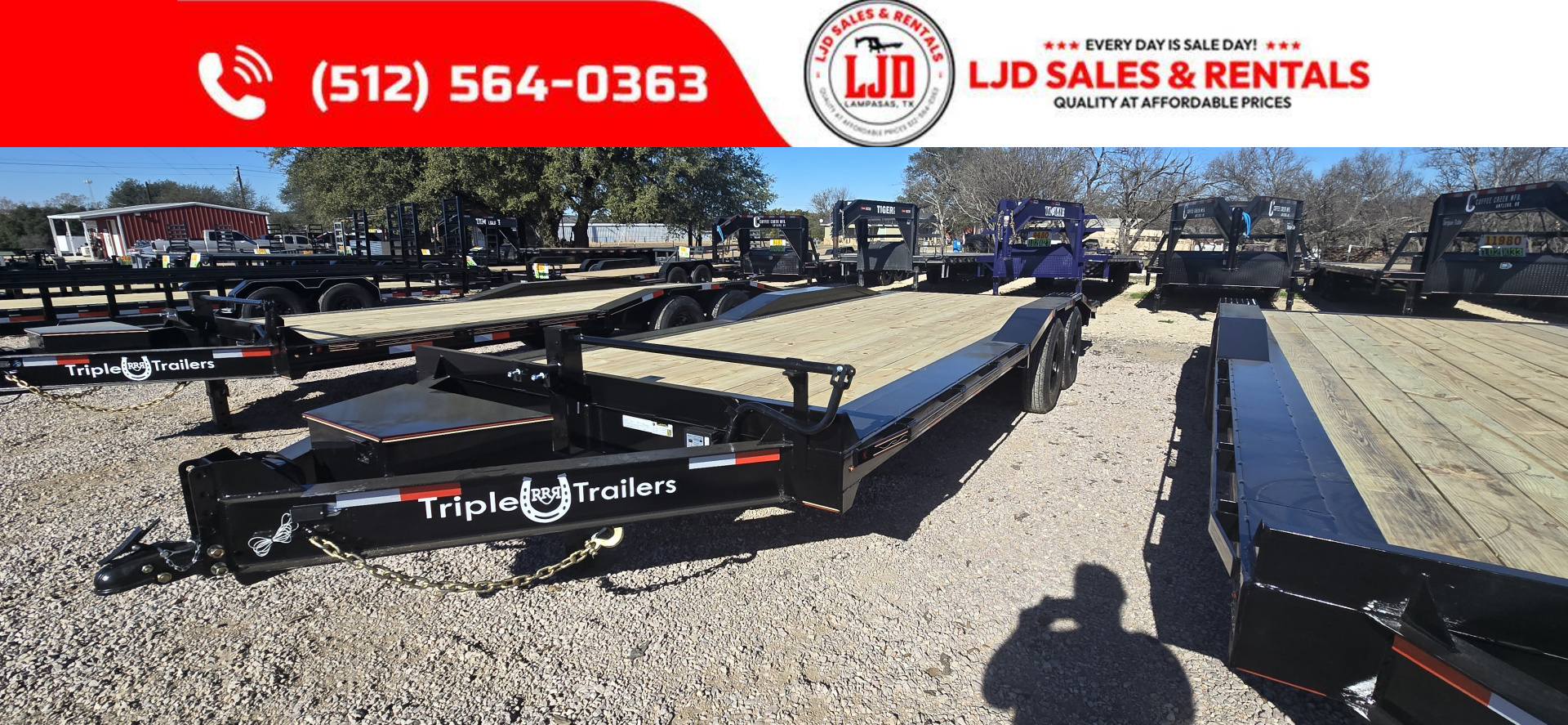 New 2026 Triple R - Drive Over Fender - 102" x 22' - Equipment Trailer