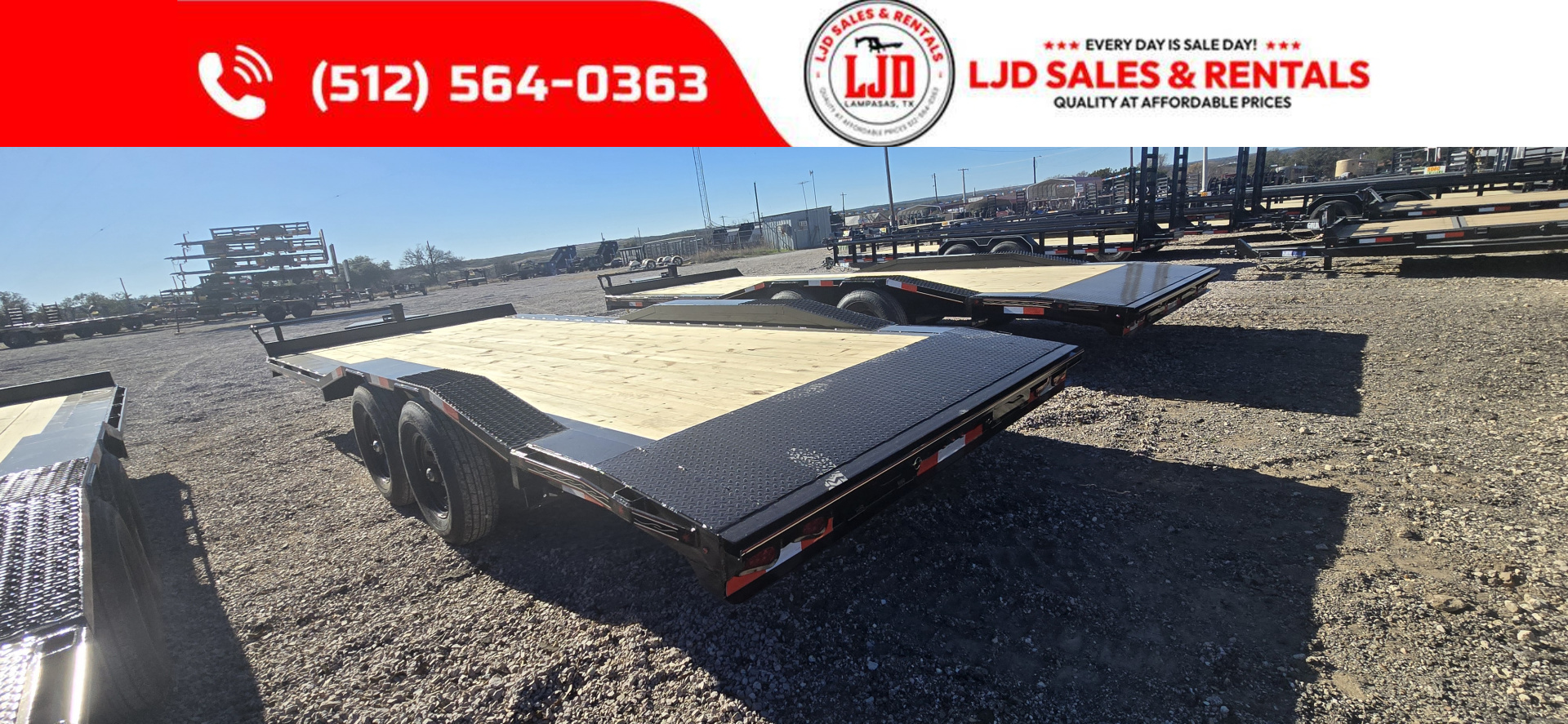 New 2026 Triple R - Drive Over Fender - 102" x 22' - Equipment Trailer