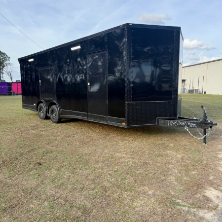 New 8.5X24TA3 Black Car Hauler Trailer