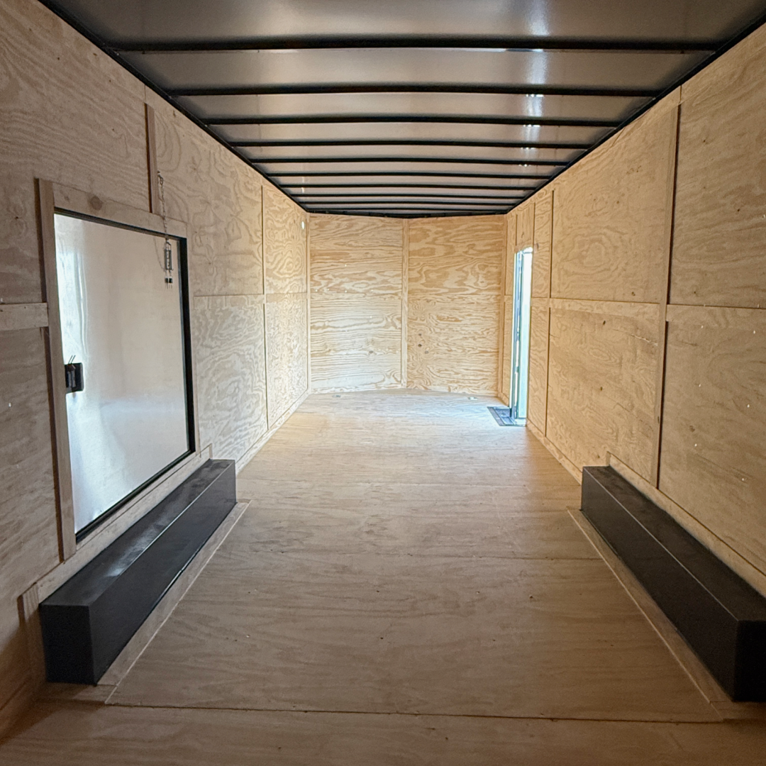 New 8.5X28 White Standard Car Hauler Trailer