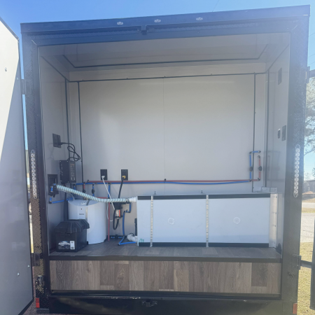 New 7X14TA Water Blue & Black Pet Grooming Trailer
