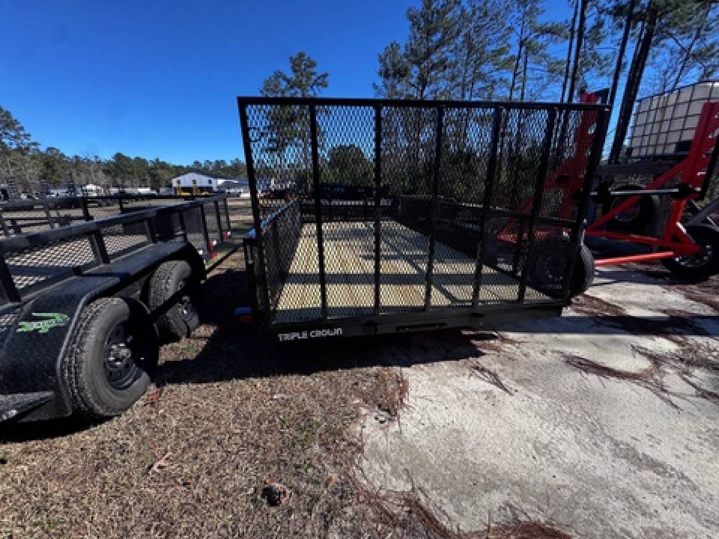 New 2026 Triple Crown Trailers 7'X16' 2-3500LB AXLES 2' MESH Utility Trailer