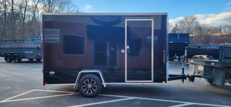 New 6 x 12 Look ST DLX Cargo 3k w/ Black Aluminum Wheels