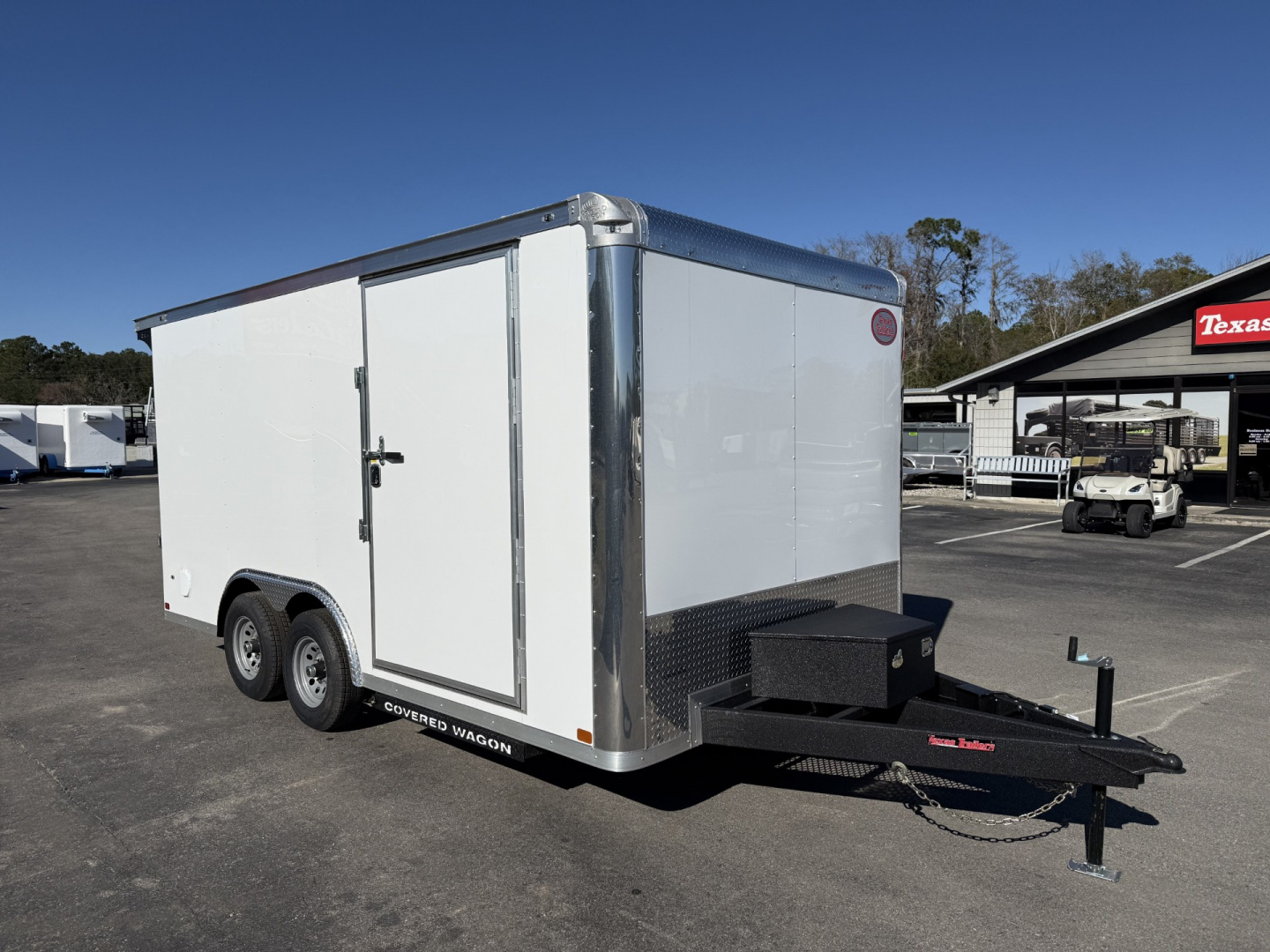 New TX8.5X16TA3 TEXAS TRAILERS 8.5' X 16' CARGO / ENCLOSED TRAILER W/REAR RAMP DOOR & SIDE DOOR, PRO LANDSCAPE PACKAGE