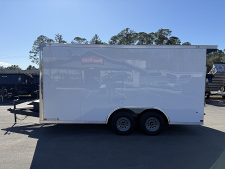 New TX8.5X16TA3 TEXAS TRAILERS 8.5' X 16' CARGO / ENCLOSED TRAILER W/REAR RAMP DOOR & SIDE DOOR, PRO LANDSCAPE PACKAGE