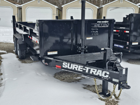 New 2026 Sure-Trac 82 x 16 17.6K Pro Series Telescopic Dump Trailer