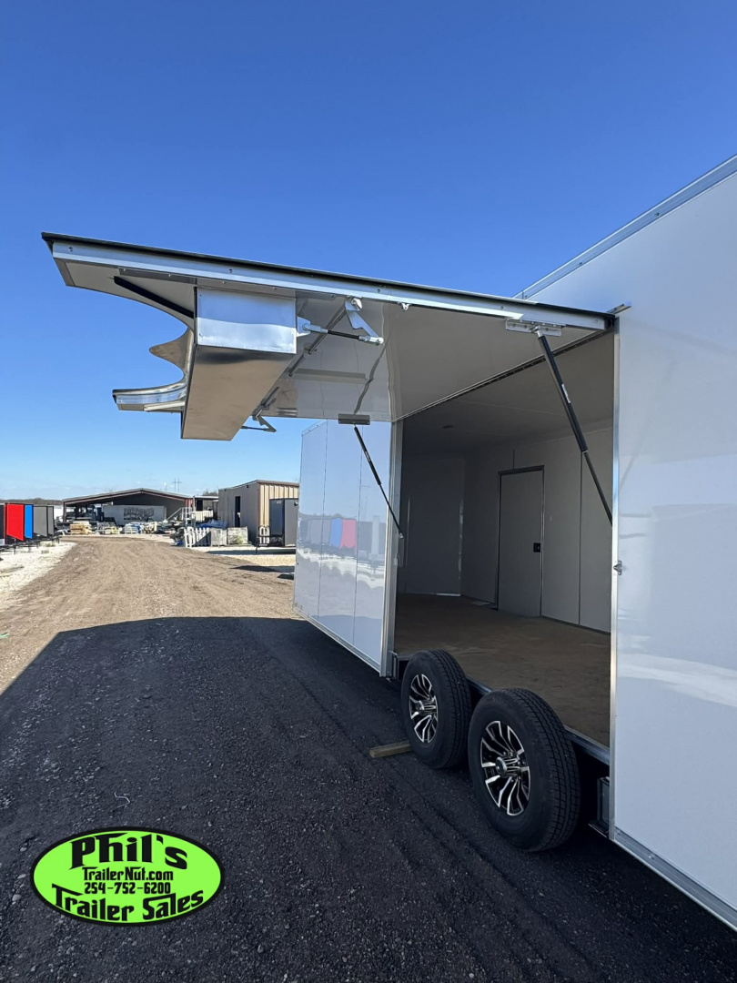 New Pace American 8.5X24 CAR HAULER WITH FULL ESCAPE DOOR & REMOVABLE FENDER Car / Racing Trailer