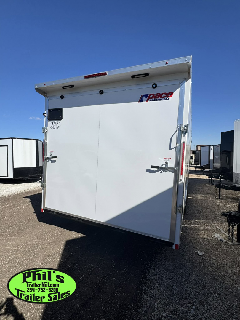 New Pace American 8.5X24 CAR HAULER WITH FULL ESCAPE DOOR & REMOVABLE FENDER Car / Racing Trailer