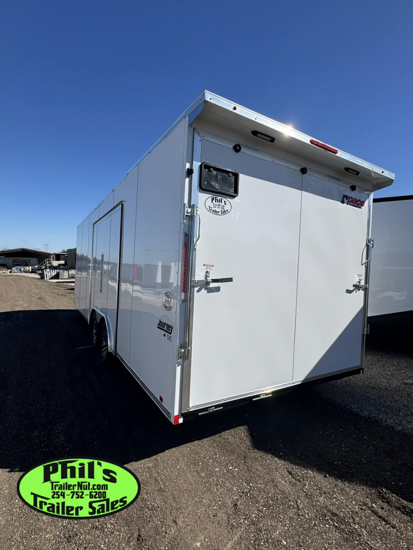 New Pace American 8.5X24 CAR HAULER WITH FULL ESCAPE DOOR & REMOVABLE FENDER Car / Racing Trailer