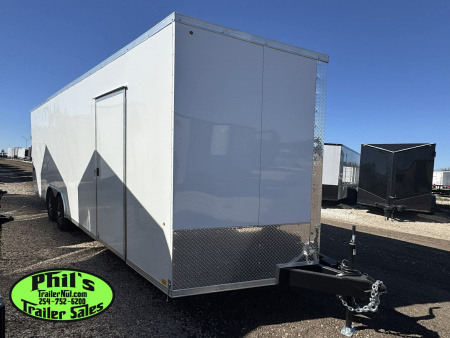 New Pace American 8.5X24 CAR HAULER WITH FULL ESCAPE DOOR & REMOVABLE FENDER Car / Racing Trailer