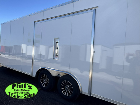 New Pace American 8.5X24 CAR HAULER WITH FULL ESCAPE DOOR & REMOVABLE FENDER Car / Racing Trailer