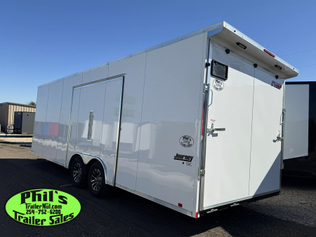 New Pace American 8.5X24 CAR HAULER WITH FULL ESCAPE DOOR & REMOVABLE FENDER Car / Racing Trailer