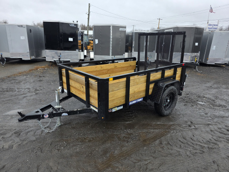New 2026 Sure-Trac 5X8 - 3 BOARD HIGH SIDES Utility Trailer