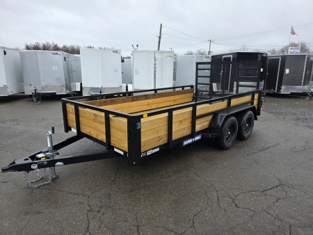 New 2026 Sure-Trac 7X14 7K - 3 BOARD HIGH SIDE Utility Trailer