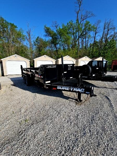 New 2026 Sure-Trac 82 x 16 17.6K Pro Series Telescopic Dump Trailer