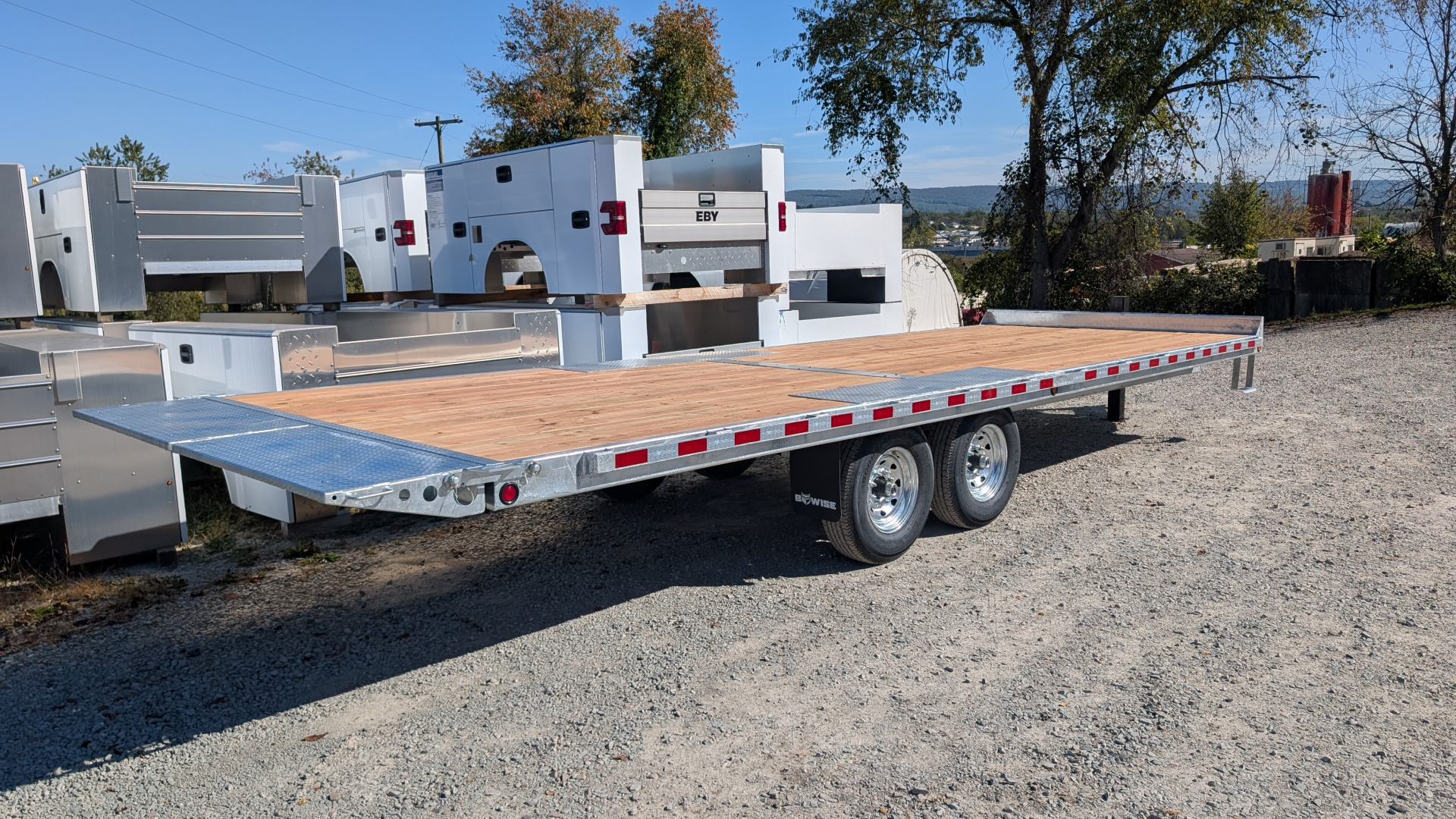 New 2026 BWise 24' HD Deckover GALVANIZED Power Tilt Trailer w/ Hydraulic Jack