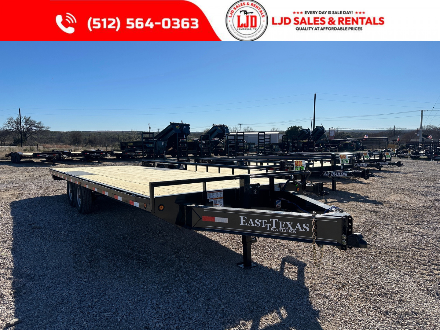 New 2026 East Texas 102" X 25' - Deck Over Flatbed Trailer