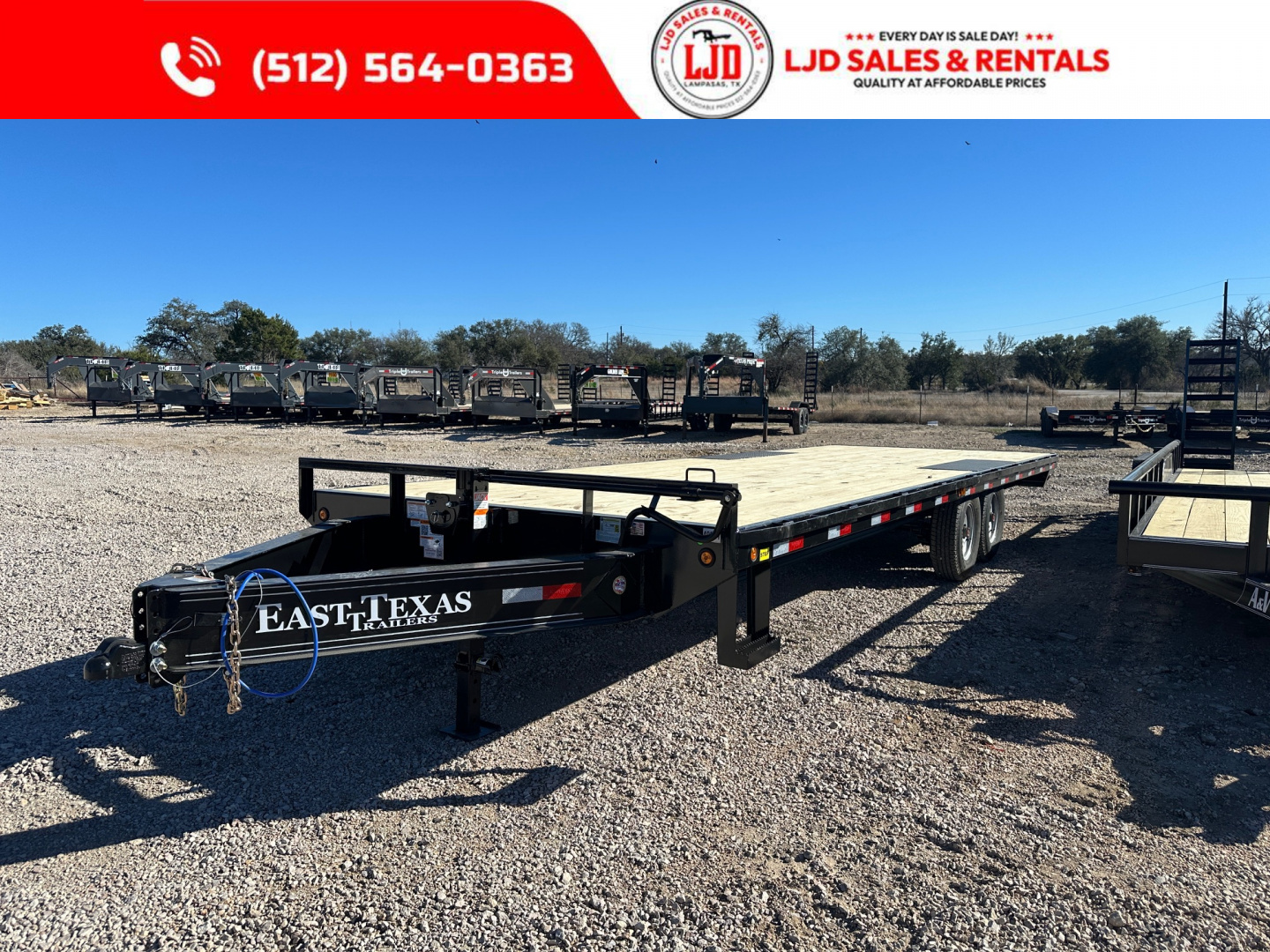 New 2026 East Texas 102" X 25' - Deck Over Flatbed Trailer