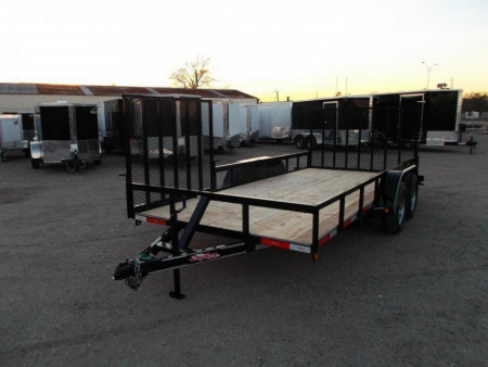 New 2026 J&C Trailers 83x16 Utility Trailer / ATV Trailer / Side by Side Trailer / 2  Bulldog Coupler / 4ft Rear Ramp / 4ft Side Load Ramp / Electric Brakes