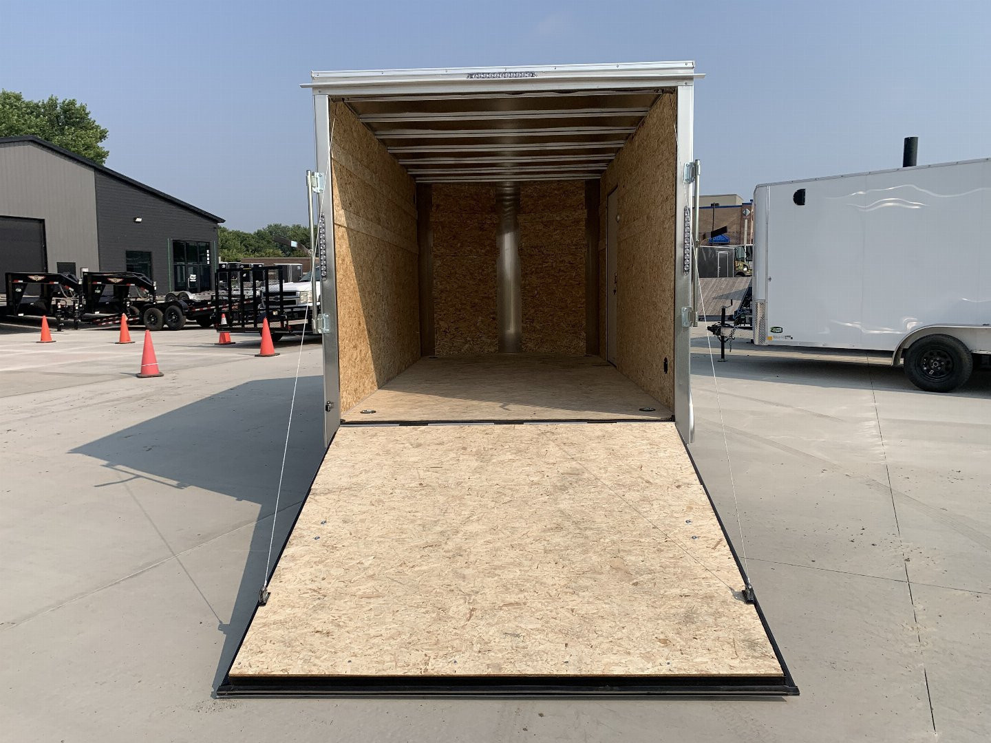 New 2026 Bighorn R&M 7x14 + 2’V Nose Rear Ramp Enclosed Cargo Trailer