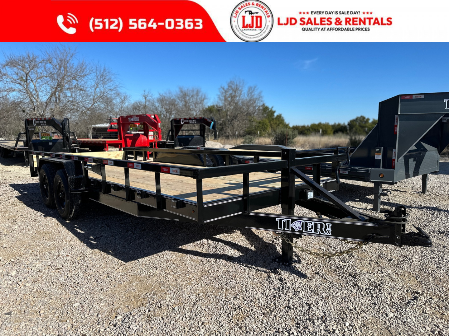 New 2026 Tiger 83" x 20' - HD Pipetop Trailer