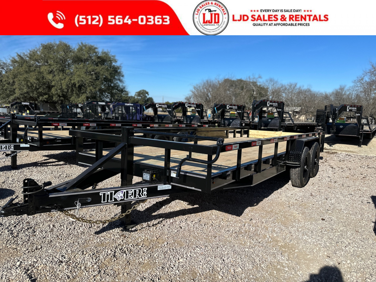 New 2026 Tiger 83" x 20' - HD Pipetop Trailer