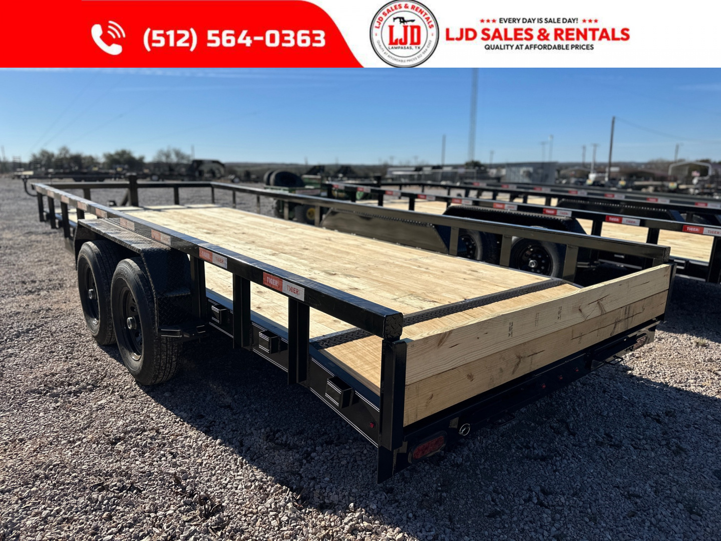 New 2026 Tiger 83" x 20' - HD Pipetop Trailer