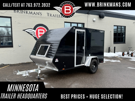 New Lightning 5.5x11 Aluminum Enclosed Snowmobile / motorcycle Trailer with Ramp!