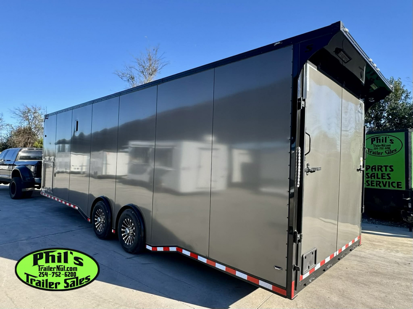 New 2026 Stallion Manufacturing LLC 8.5X28 RACE TRAILER Car / Racing Trailer UPGRADED 7000 LB TORSION AXLES / ROADSIDE CABINETS / SCREWLESS .080 EXTERIOR / REAR WING WITH LOADING LIGHTS
