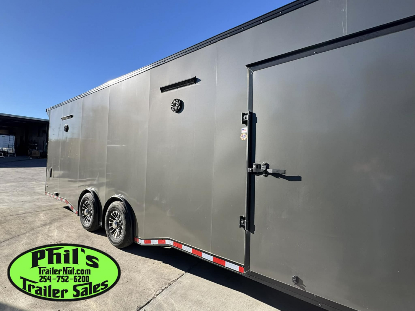 New 2026 Stallion Manufacturing LLC 8.5X28 RACE TRAILER Car / Racing Trailer UPGRADED 7000 LB TORSION AXLES / ROADSIDE CABINETS / SCREWLESS .080 EXTERIOR / REAR WING WITH LOADING LIGHTS