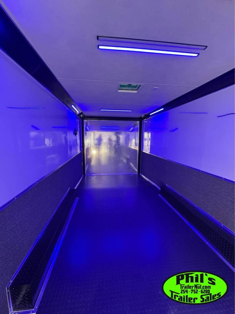 New 2026 Stallion Manufacturing LLC 8.5X28 RACE TRAILER Car / Racing Trailer UPGRADED 7000 LB TORSION AXLES / ROADSIDE CABINETS / SCREWLESS .080 EXTERIOR / REAR WING WITH LOADING LIGHTS