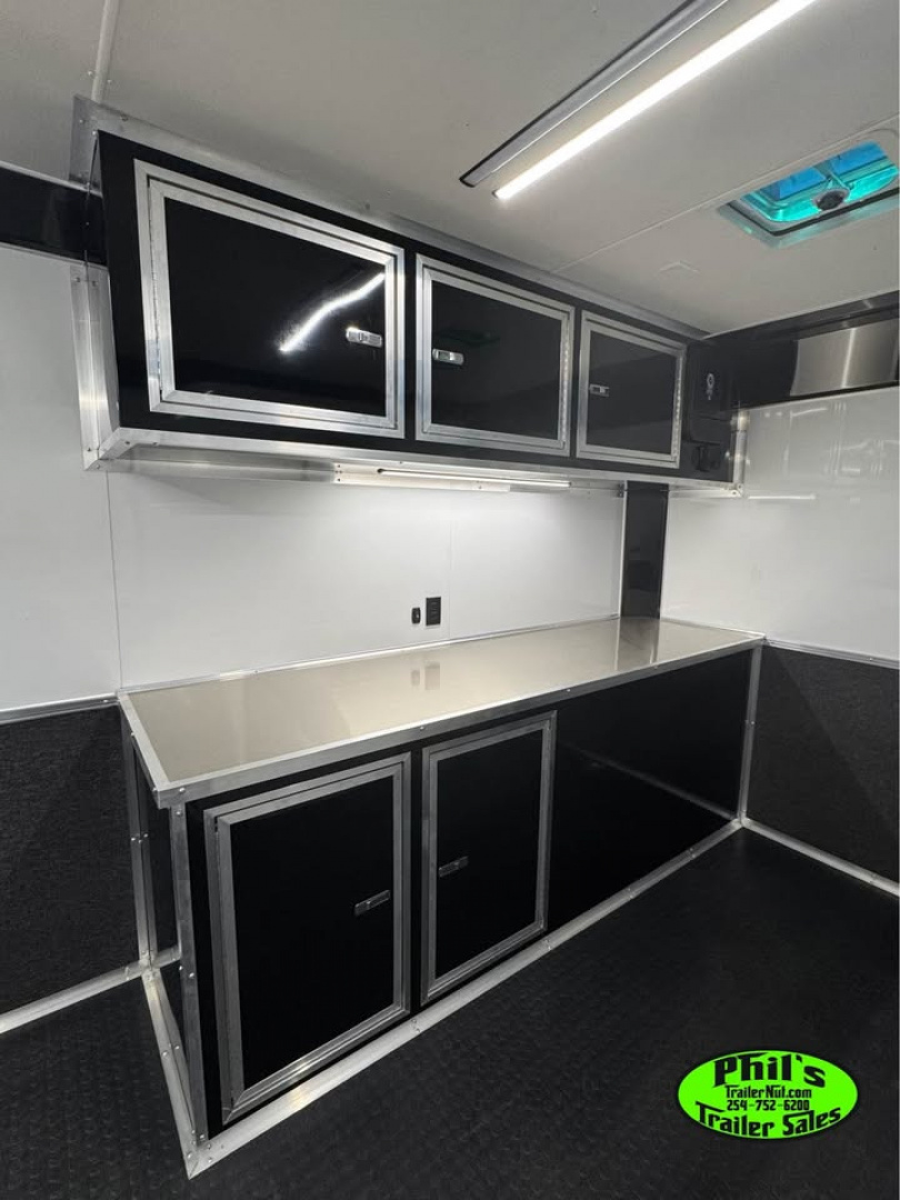 New 2026 Stallion Manufacturing LLC 8.5X28 RACE TRAILER Car / Racing Trailer UPGRADED 7000 LB TORSION AXLES / ROADSIDE CABINETS / SCREWLESS .080 EXTERIOR / REAR WING WITH LOADING LIGHTS