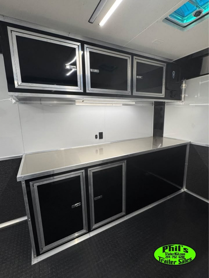 New 2026 Stallion Manufacturing LLC 8.5X28 RACE TRAILER Car / Racing Trailer UPGRADED 7000 LB TORSION AXLES / ROADSIDE CABINETS / SCREWLESS .080 EXTERIOR / REAR WING WITH LOADING LIGHTS