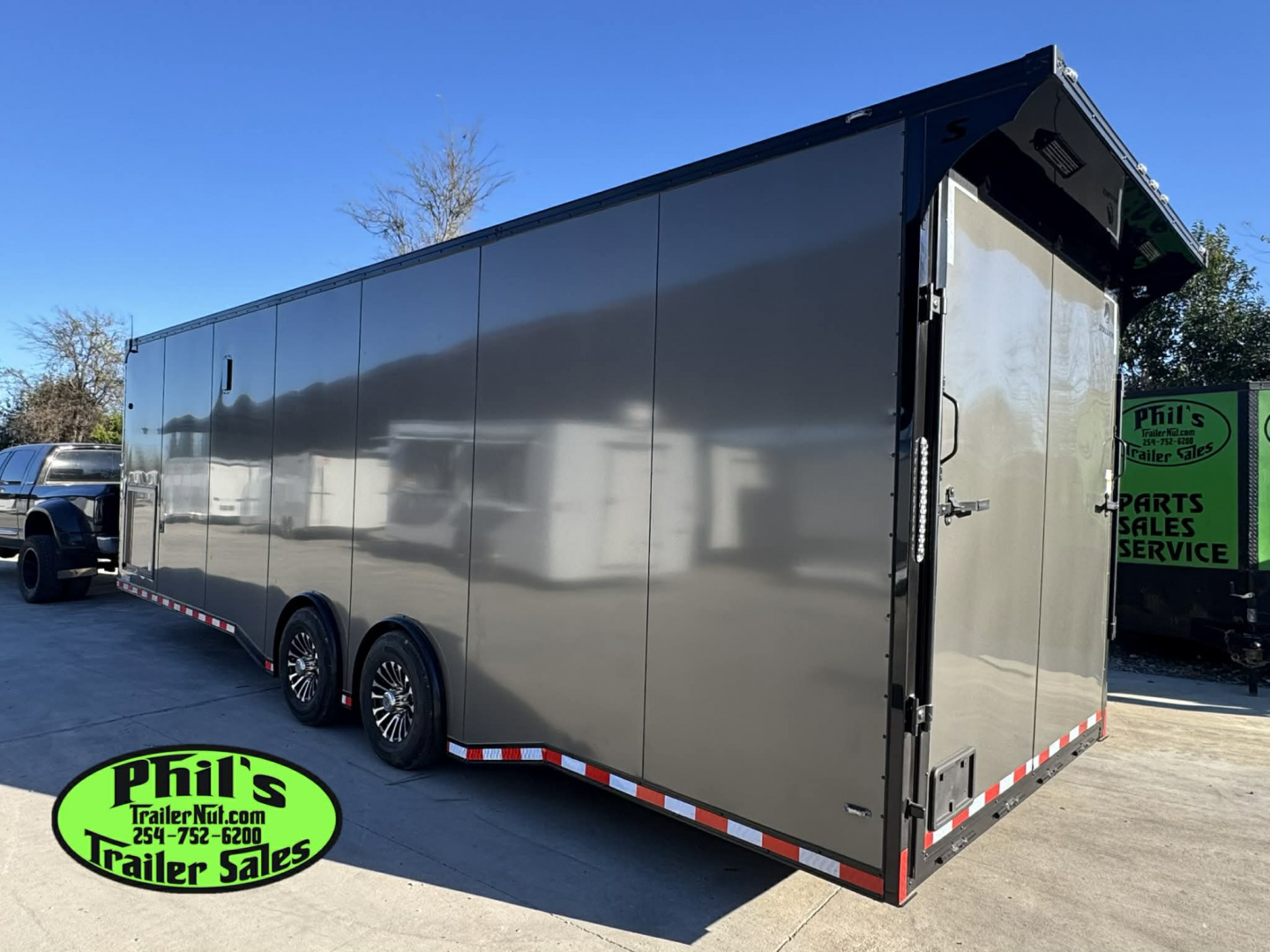 New 2026 Stallion Manufacturing LLC 8.5X28 RACE TRAILER Car / Racing Trailer UPGRADED 7000 LB TORSION AXLES / ROADSIDE CABINETS / SCREWLESS .080 EXTERIOR / REAR WING WITH LOADING LIGHTS