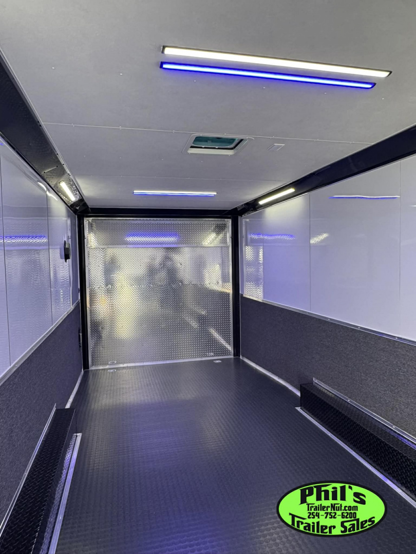 New 2026 Stallion Manufacturing LLC 8.5X28 RACE TRAILER Car / Racing Trailer UPGRADED 7000 LB TORSION AXLES / ROADSIDE CABINETS / SCREWLESS .080 EXTERIOR / REAR WING WITH LOADING LIGHTS