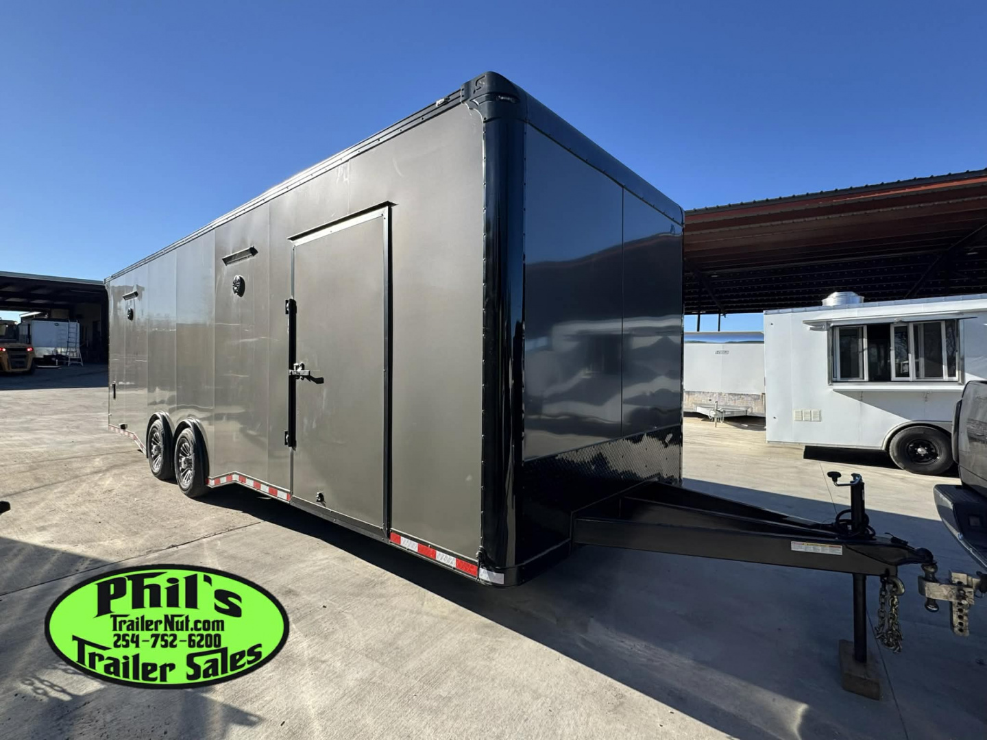 New 2026 Stallion Manufacturing LLC 8.5X28 RACE TRAILER Car / Racing Trailer UPGRADED 7000 LB TORSION AXLES / ROADSIDE CABINETS / SCREWLESS .080 EXTERIOR / REAR WING WITH LOADING LIGHTS