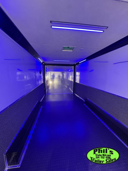 New 2026 Stallion Manufacturing LLC 8.5X28 RACE TRAILER Car / Racing Trailer UPGRADED 7000 LB TORSION AXLES / ROADSIDE CABINETS / SCREWLESS .080 EXTERIOR / REAR WING WITH LOADING LIGHTS