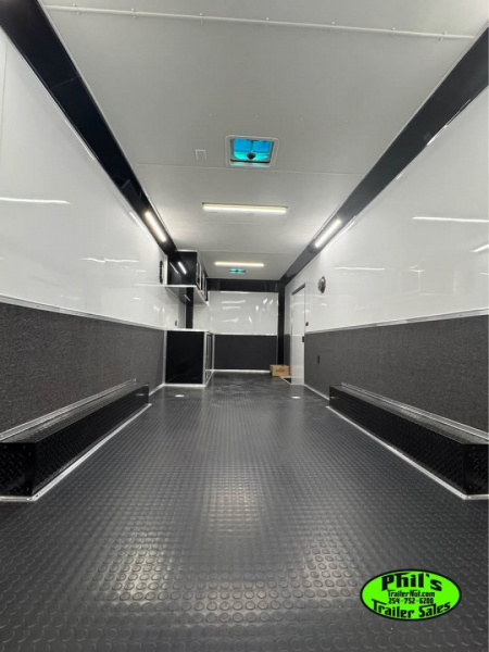 New 2026 Stallion Manufacturing LLC 8.5X28 RACE TRAILER Car / Racing Trailer UPGRADED 7000 LB TORSION AXLES / ROADSIDE CABINETS / SCREWLESS .080 EXTERIOR / REAR WING WITH LOADING LIGHTS